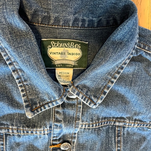 St John's Bay Women’s Vintage Indigo Jean Blue Size Medium Western, Retro - Picture 3 of 13